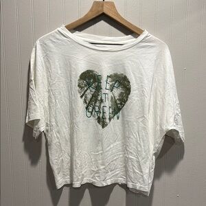 White Graphic Women's Top